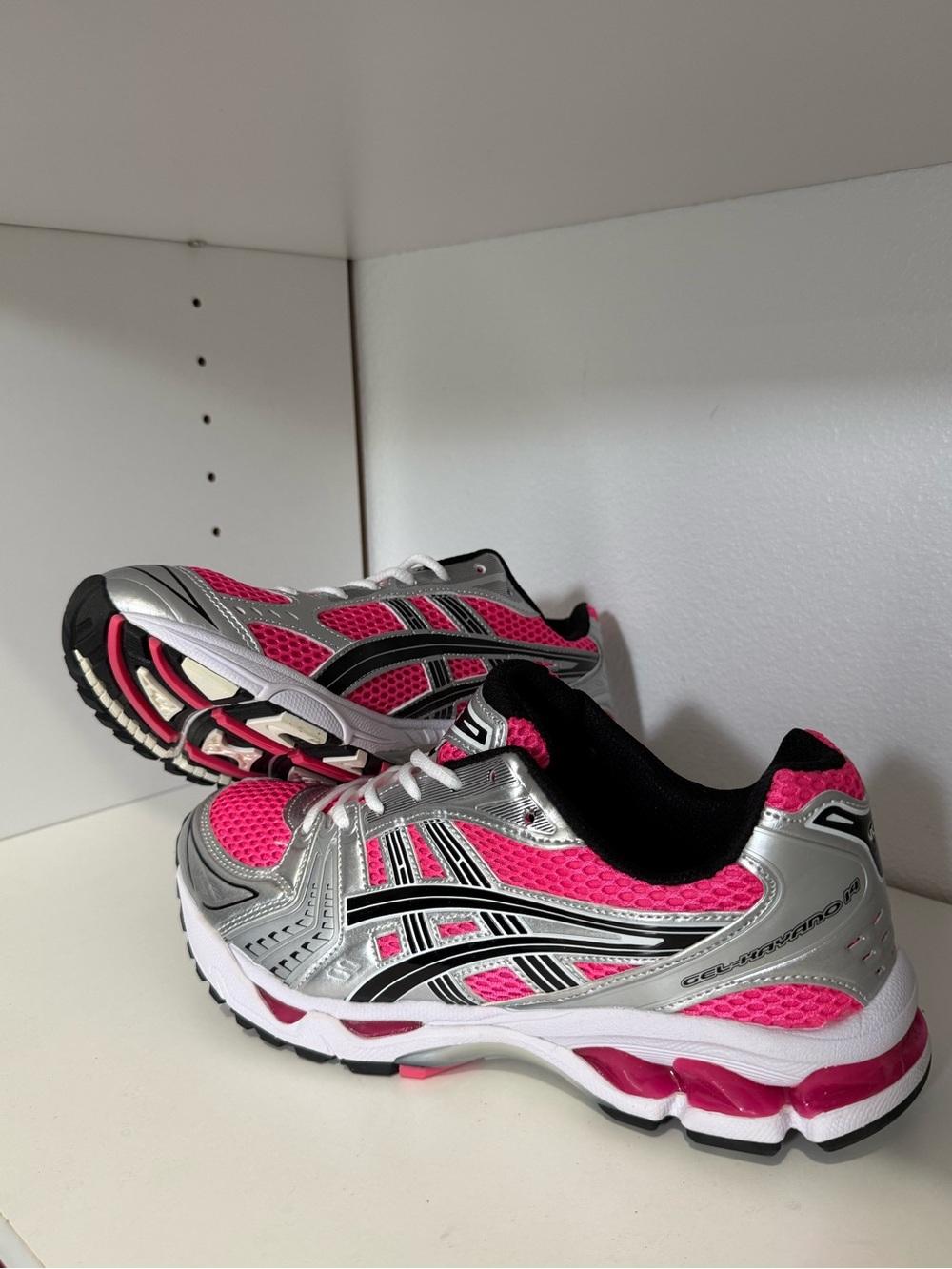 Asics Pink & Silver Women's Athletic Sneakers